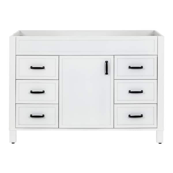 Home Decorators Collection Winsome 48 in. Bath Vanity Cabinet without Top in White