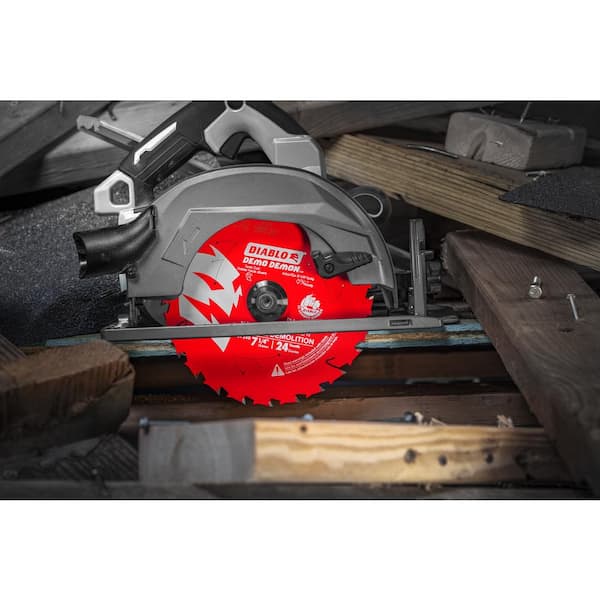 DIABLO - 7-1/4in. 24-Teeth Demo Demon Framing/Demolition Circular Saw Blade for Wood