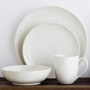 Colorwave Naked 4-Piece (Beige) Stoneware Coupe Place Setting, Service for 1