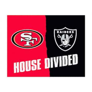 NFL 49ers / Raiders Doormat 3 ft. x 4 ft. Area Rug