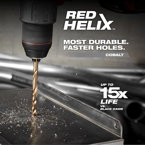 Cobalt Red Helix Twist Drill Bit Set for Drill Drivers (23-Piece)