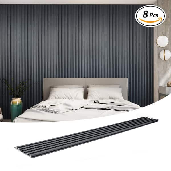 Art3d Midnight Black 0.7in. x 8-1/2 ft. x 1/2ft. Water Resistant