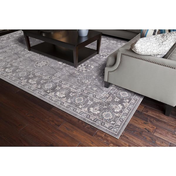 Lara Vase Gray 3 ft. x 8 ft. Runner Rug