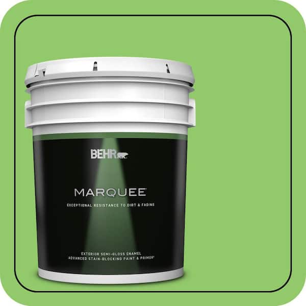 BEHR MARQUEE 5 gal. #430B-5 Apple Orchard Semi-Gloss Enamel Exterior Paint & Primer