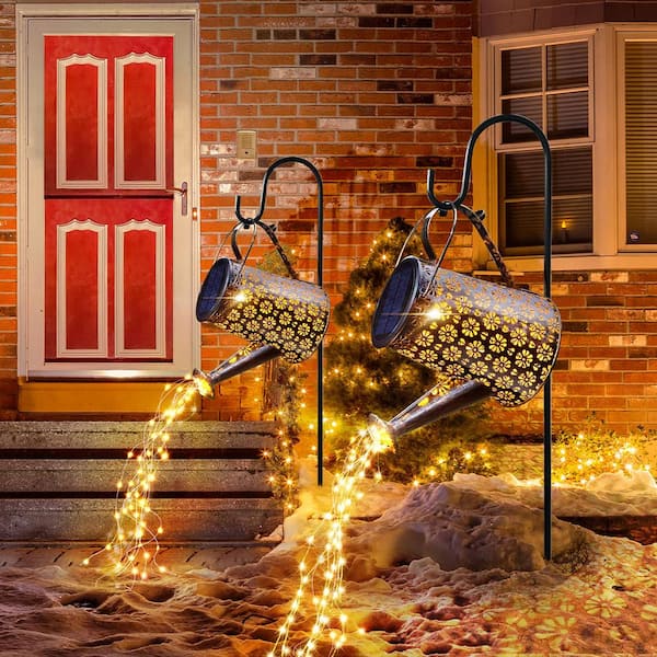 Garden Waterfall Lights, Watering Lamp, Outdoor Ornaments, Light String