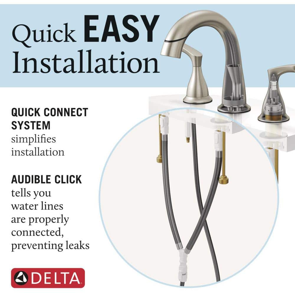 Matte Black High Arc Double Handle Bathroom Faucet