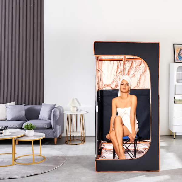 VEVOR Portable Sauna Tent,1400 Watt Personal Sauna Kit For Home Spa Time Temperature Remote Control Black Yhwbxssnqccs9jzufv1 - View #10