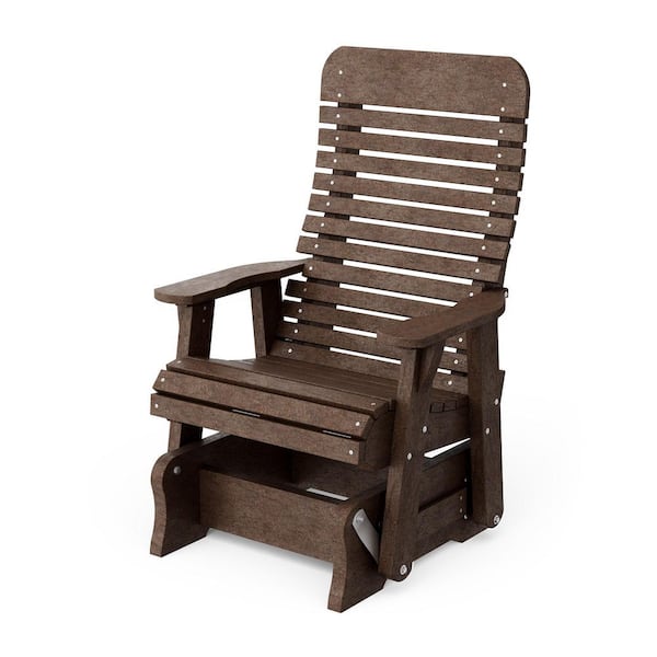 Wildridge Signature 1-Person Tudor Brown Plastic Outdoor Glider