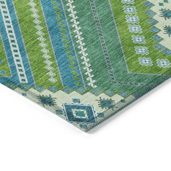 Chantille Machine Washable Indoor/Outdoor Abstract ACN1010 Lime 5 ft. x 7 ft. 6 in. Area Rug