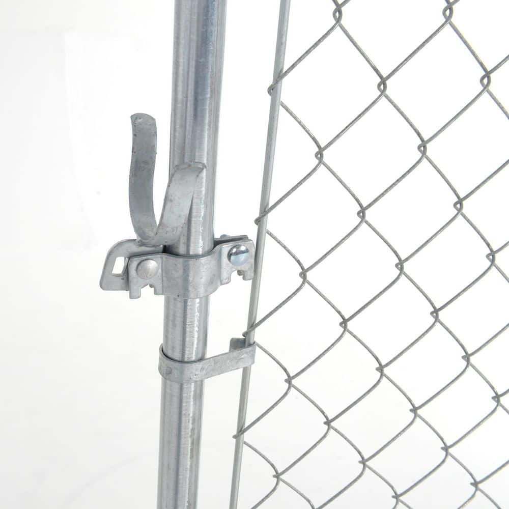 Adjustable Silver Chain Link Walk-Through Gate Kit, 4' x 6'