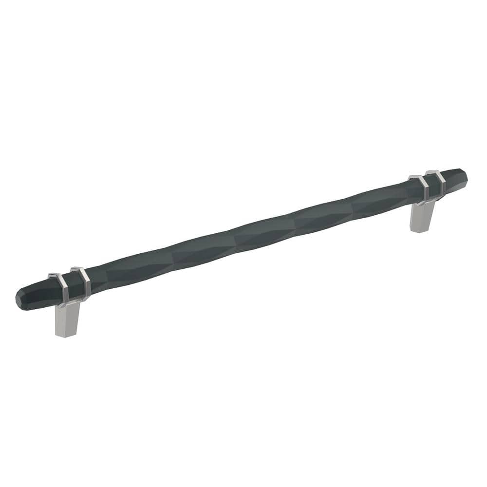 London 10-1/16 in. (256mm) Modern Black Bronze/Polished Chrome Bar Cabinet 