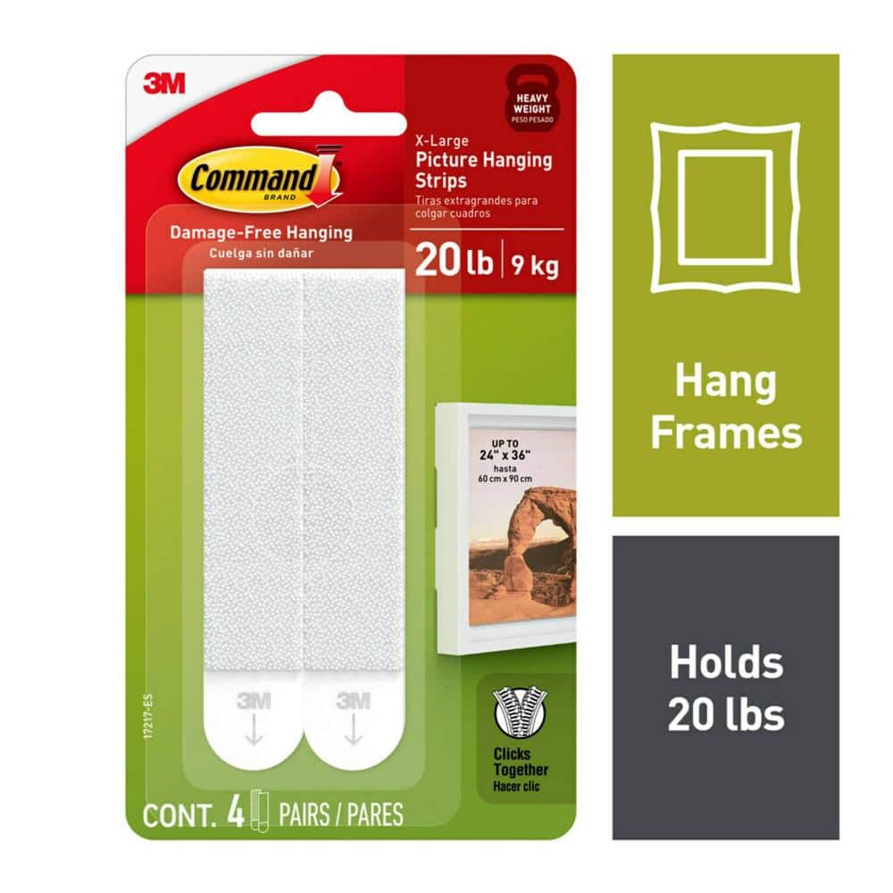 Command Picture Hanging Strips Black 4-pack in the Picture Hangers  department at
