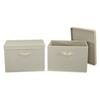 HOUSEHOLD ESSENTIALS 2 Qt, Narrow, Storage Box, Silver Linen, 2 PC 7470-1 -  The Home Depot