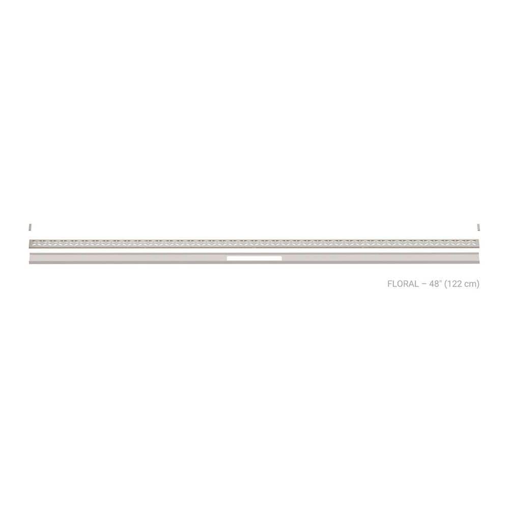 Kerdi-Line-Vario Greige 48 in. Floral Grate and Channel Floor Installation Kit for Accessory price history on PriceWatchPro