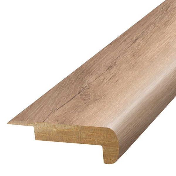King's Cottage  0.75 in. T x 2.37 in. W x 78.7 in. L Textured Wood Look Laminate Moulding/Trim Stair Nose Molding