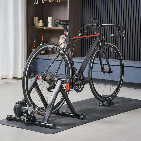 Bike Trainer, 6 Level Resistance, 26-29 in. & 700C Wheels, Foldable Magnetic Bicycle Stationary Stand for Indoor Riding
