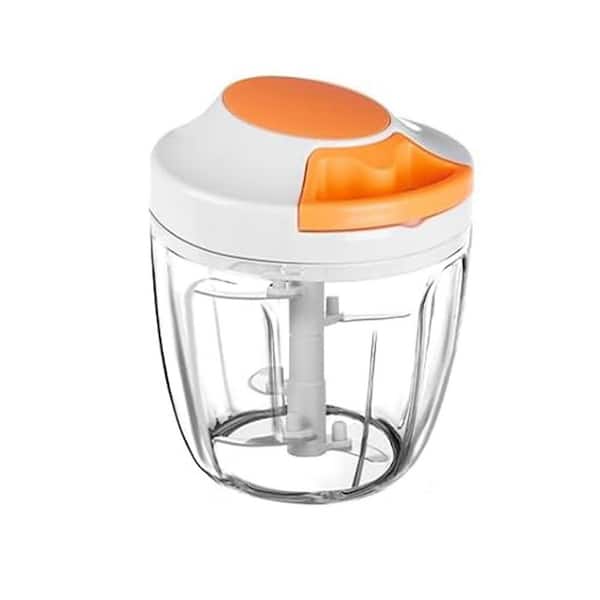 Manual Food Processor Portable Hand Pull String Garlic Mincer Onion Cutter 900 ml for Veggies Fruits Nuts
