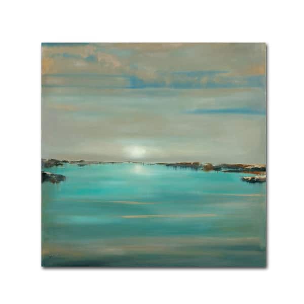 Trademark Fine Art 18 in. x 18 in. "Blue Light" by Rio Printed Canvas Wall Art
