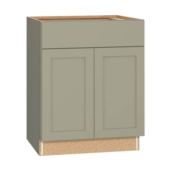 Westfield Dusk Gray Shaker Stock Assembled Base Kitchen Cabinet (27 in. W x 23.75 in. D x 35 in. H)
