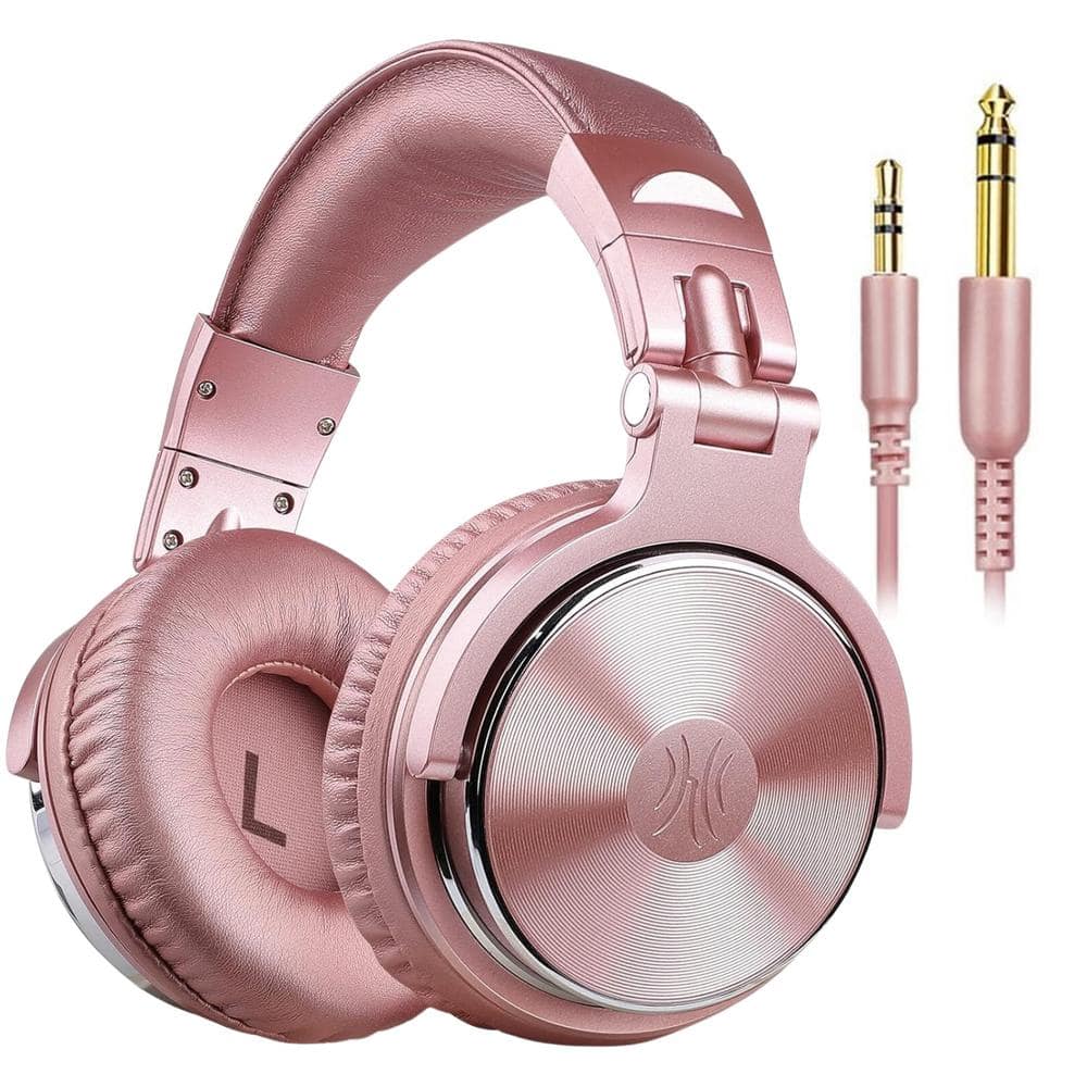 EKIEUDL Hi-Res Pink Wired Over the Ear Headphones