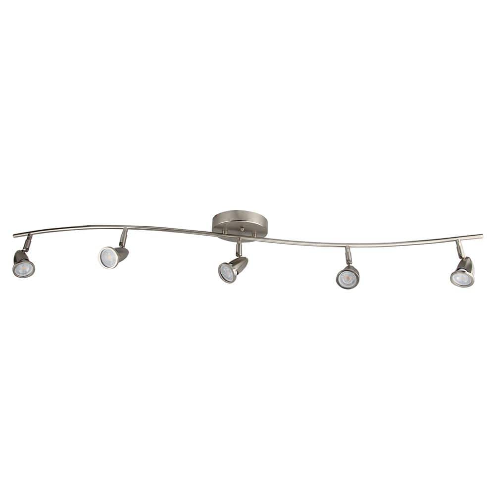 Kenzie 5 in. 5-Light Brushed Nickel LED Flush Mount