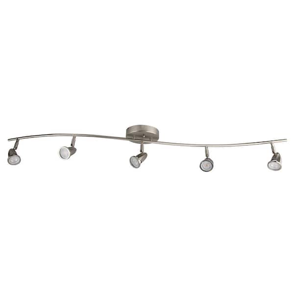 Unbranded Kenzie 5 in. 5-Light Brushed Nickel LED Flush Mount