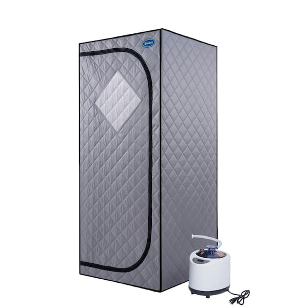 Nivencai Comfort Heat Pro 1-Person Indoor Full Size Gray Portable Steam Sauna Tent with Steam Generator and Foldable Chair