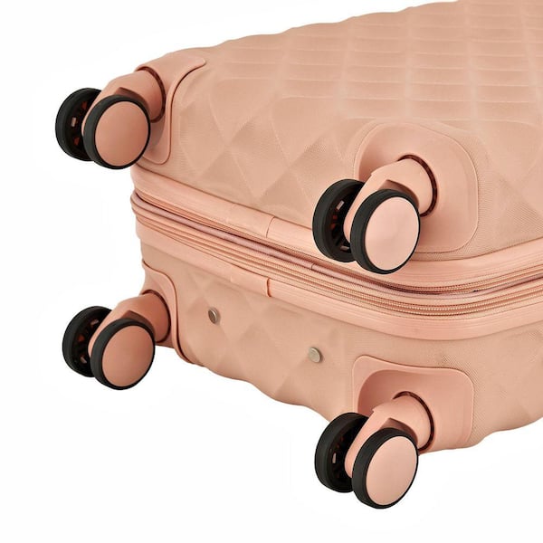 Kensie 20 in. Dusty Pink Rolling Expandable Carry-On Luggage KN