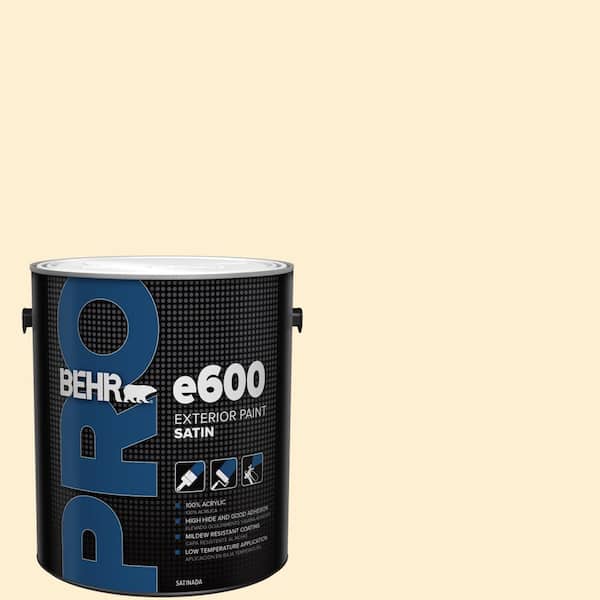 1 gal. #YL-W03 Honied White Satin Exterior Paint
