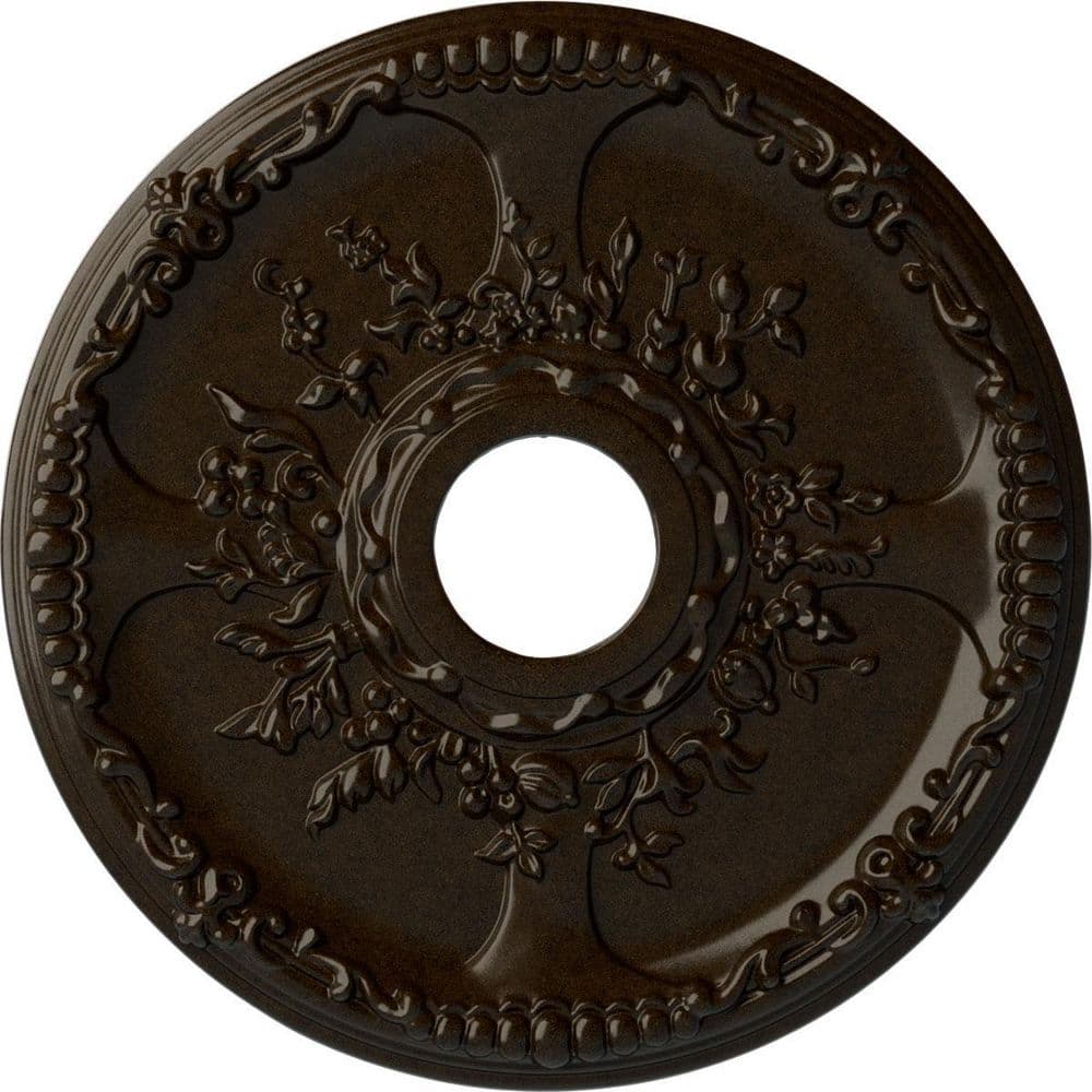 18 in. x 3-1/2 in. ID x 1-3/8 in. Antioch Urethane Ceiling Medallion (Fits Canopies upto 3-1/2 in.), Bronze price history on PriceWatchPro