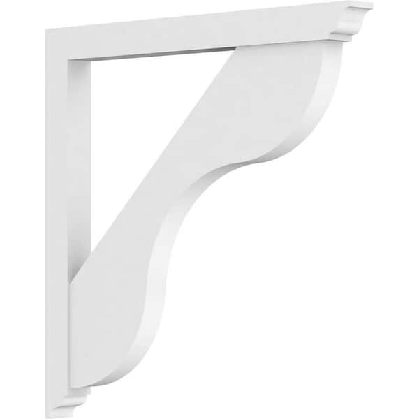 Ekena Millwork Standard Carmel 3 in. W x 36 in. H x 36 in. D Signature Urethane Polyurethane Bracket With Traditional Ends