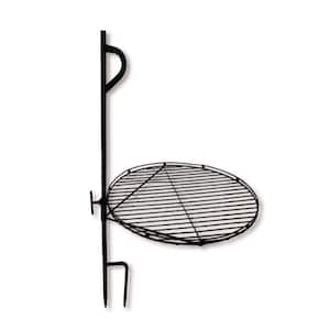 Backyard Expressions Portable Charcoal Campfire Grilling Stake in Black