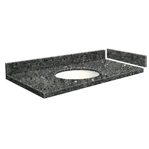 31 in. W x 22.25 in. D Quartz Vanity Top in Tempest with Single Hole White Basin