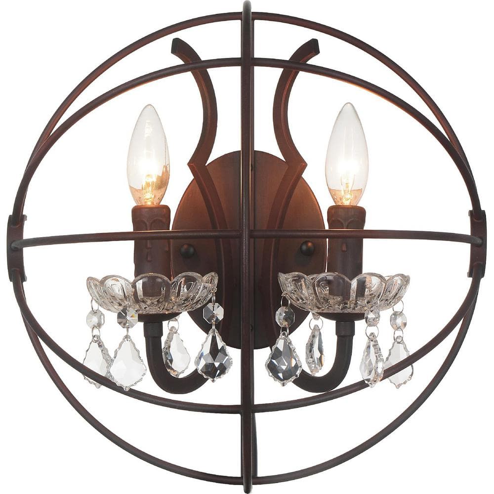 CWI Lighting Campechia 2 Light Wall Sconce With Brown Finish