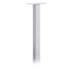 Standard In-Ground Mounted Mailbox Pedestal for Roadside Mailboxes in Silver