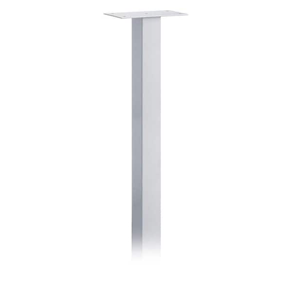 Salsbury Industries Standard In-Ground Mounted Mailbox Pedestal for Roadside Mailboxes in Silver