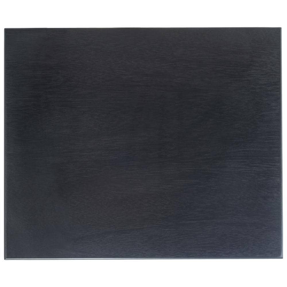 Black Wood Rectangular Accent Table with Storage Drawer