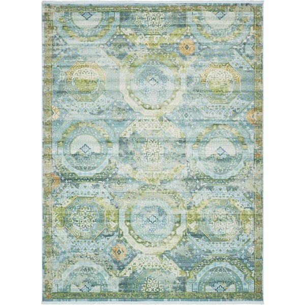 Unique Loom Baracoa Coppelia Light Blue 10' 0 x 13' 0 Area Rug