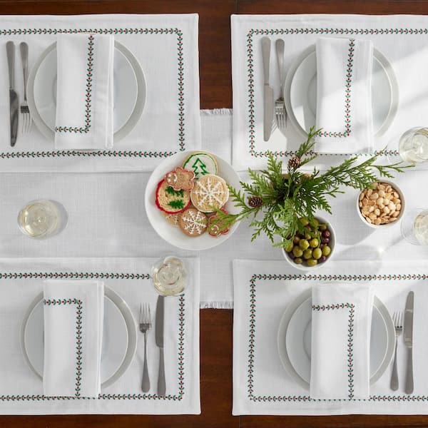 Company Cotton Embroidered Novelty Napkins Set