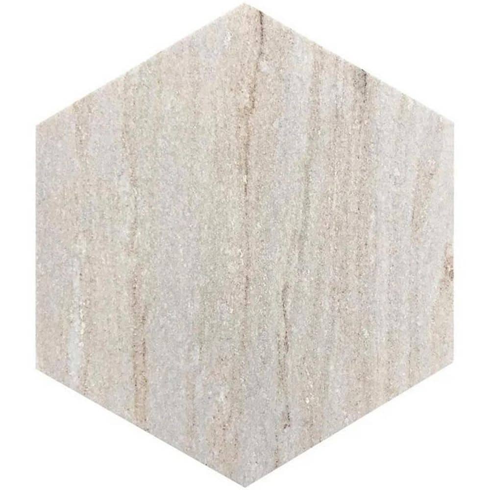 Mirage 10 in. x 10 in. Polished Creamy Beige Crystal Sand Honed Marble Hexagon Tile (2.95 sq ft/case)-5 Pack price history on PriceWatchPro