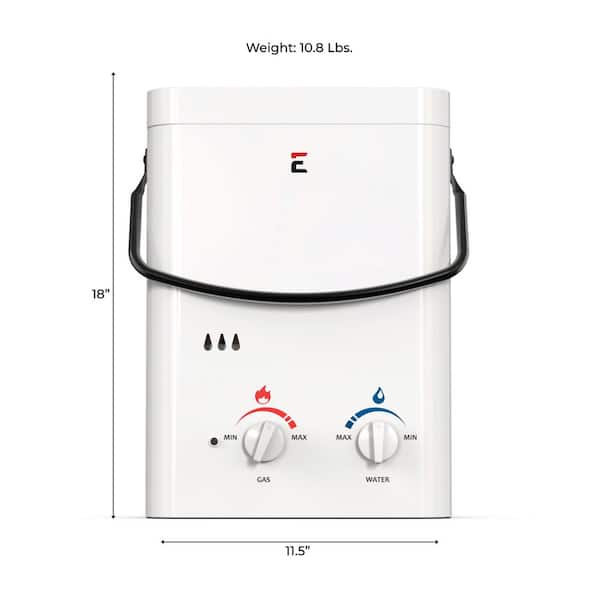 L5 1.5 GPM Portable 37,500 BTU Liquid Propane Outdoor Tankless Water Heater
