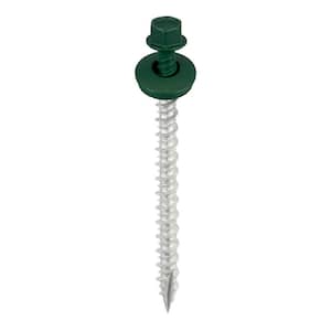 #9 x 2-1/2 in. 1/4 in. Hex Head Metal to Wood Screws in Forest Green (Bag of 250)