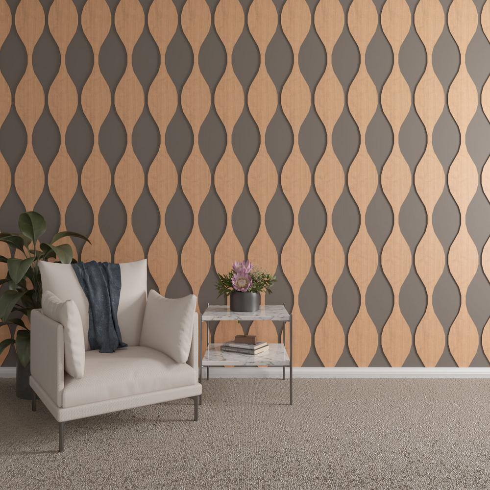 Ozark Cherry Wood Decorative Slat Wall Panel Kit, 47" x 9"