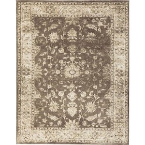 Old Treasures Brown/Cream 5 ft. x 7 ft. Area Rug