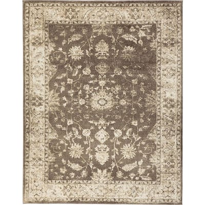 Old Treasures Brown/Cream 9 ft. x 13 ft. Area Rug