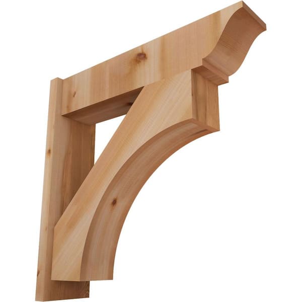 Ekena Millwork 8 in. x 30 in. x 30 in. Westlake Traditional Smooth Western Red Cedar Outlooker