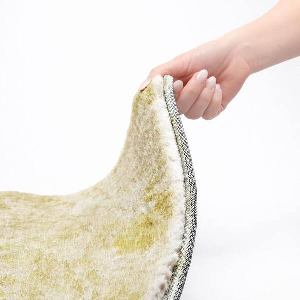 Dream Shag Premium Machine Washable Abstract ADS724 Gold 10 ft. x 14 ft. Area Rug