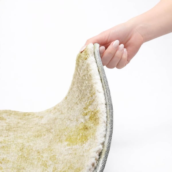 Dream Shag Premium Machine Washable Abstract ADS724 Gold 3 ft. x 4 ft. Area Rug