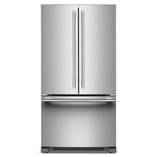 36 in. 20 cu. ft. Counter-Depth French Door Refrigerator in PrintShield Stainless with Internal Water Dispenser