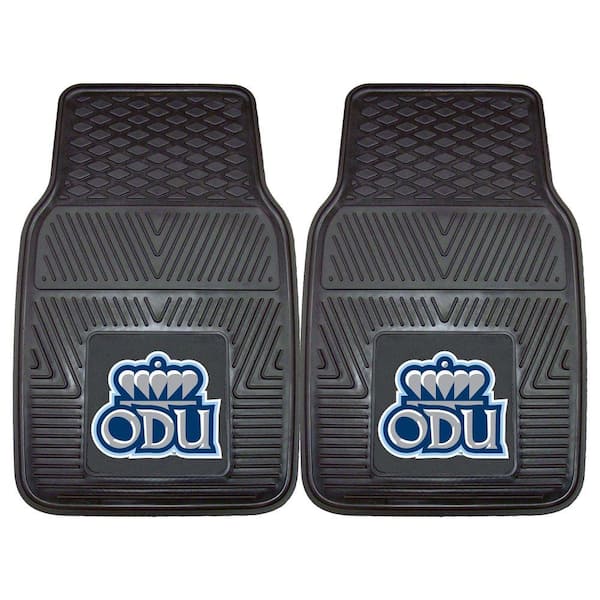 FANMATS NCAA Old Dominion University Heavy Duty 2-Piece 18 in. x 27 in. Vinyl Car Mat